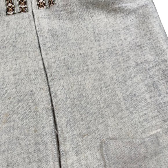 VINTAGE‎ 1960’s Wool Norwegian Zip Cardigan Handmade Sweater Sz 38 (M) - Picture 5 of 14